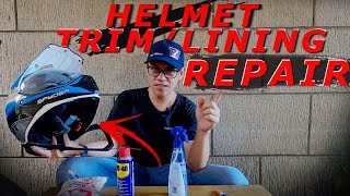 Motorcycle Helmet Repair  Helmet Lining  Helmet Trim [upl. by Aldin]