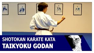 Taikyoku Godan Shotokan Karate Kata [upl. by Capello497]