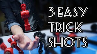 3 EASY Foosball TRICK SHOTS for PULL SHOOTERS foosball tips [upl. by Roosnam715]