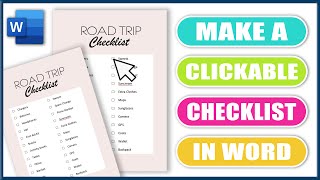 How to make a CLICKABLE CHECKLIST in Word  Microsoft Word tutorials [upl. by Ztnarf]