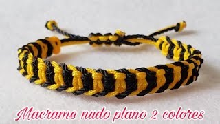 COMO HACER UNA PULSERA NUDO PLANO MUY FACIL  DIY 2018  TUTORIAL [upl. by Vala]