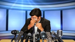 Arnab Cries During Press Conference  Suresh Menon As Arnab  Comedy One [upl. by Ecire]