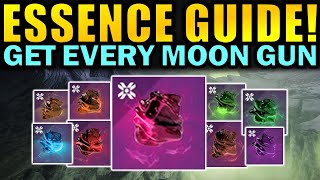 Complete ESSENCE GUIDE  Get EVERY Moon Weapon  ALL Weapon Part Locations  Destiny 2 [upl. by Llewol426]