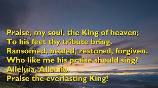 Praise My Soul the King of Heaven Tune Lauda Anima  4vv with lyrics for congregations [upl. by Ytomit]