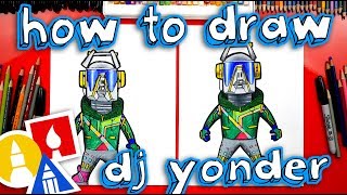 How To Draw DJ Yonder From Fortnite [upl. by Tamis]