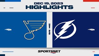 NHL Highlights  Blues vs Lightning  December 19 2023 [upl. by Anahcra]