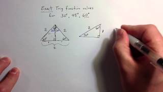 15 Exact Trig Ratios for 30 45 and 60 Degree Angles [upl. by Idna411]