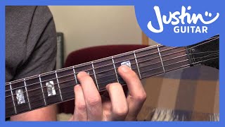 10 Basic Jazz Chords  Guitar Tutorials  JustinGuitar JA001 [upl. by Ellekcim977]