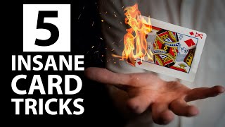 5 INSANE Card Tricks Anyone Can Do  Revealed [upl. by Icats]