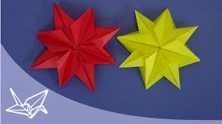 Origami Stern für Weihnachten  Faltanleitung [upl. by Hefter920]