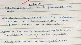 Actuator and its types Hydraulic Actuator  lecture 26IOT [upl. by Cathrin]