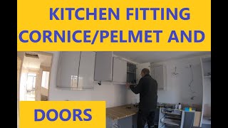 Kitchen fitting basics PART 4 Cornicelighting pelmet and doors [upl. by Etoile]