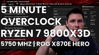 5 Minute Overclock Ryzen 7 9800X3D to 5750 MHz [upl. by Aliehc920]