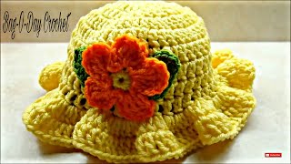 Crochet Easy Baby Toddler Hat  Bag o day Crochet Tutorial 220 [upl. by Noiram585]