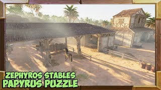 Assassins Creed Origins Zephyros Stables Papyrus Location [upl. by Foote]