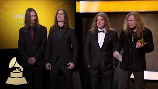 Megadeth Wins Best Metal Performance  Acceptance Speech  59th GRAMMYs [upl. by Llerryt]