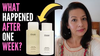 HAIR LOSS SUFFERER REVIEWS OUAI FINE HAIR SHAMPOO AND CONDITIONER  Is It Good For Thinning Hair [upl. by Lubin]