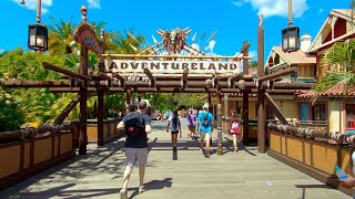 Adventureland at Magic Kingdom Walt Disney World 2019  Walkthrough Tour [upl. by Anai]