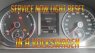 RESET service now light on a volkswagen vw DIY TUTORIAL [upl. by Gnolb]