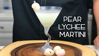 PEAR LYCHEE MARTINI recipe  Easy martini recipe [upl. by Grosvenor]