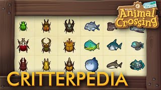 Animal Crossing New Horizons  Complete Critterpedia All Fish amp Bugs [upl. by Oidacra]