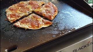 TORTILLA PIZZA ON THE BLACKSTONE GRIDDLE [upl. by Zaid279]