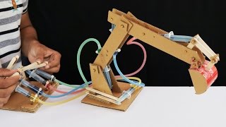 How to Make Hydraulic JCB From Cardboard [upl. by Barabas]