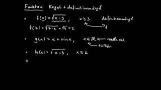 Funktioner del 1  funktionsbegreppet och graf till en funktion [upl. by Adle]