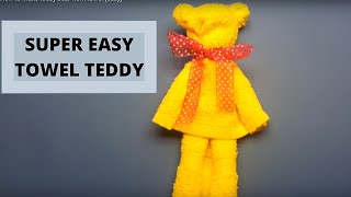 How to make teddy bear from towel easy [upl. by Giddings458]