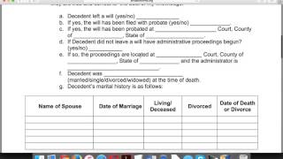 How to Write an Affidavit of Heirship Form [upl. by Lorolla]