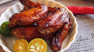 SUPER EASY Baked Honey Chicken Wings 烤蜜汁鸡翼 [upl. by Sidoon]