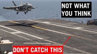 Why Aircraft Carriers Lost One Arresting Wire [upl. by Annaeirb507]