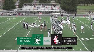 D3 Football Carthage v Illinois Wesleyan [upl. by Ahsinnor]