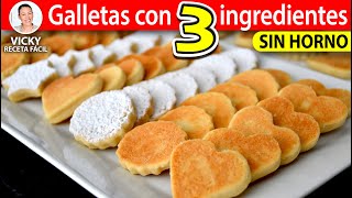 GALLETAS CON 3 INGREDIENTES SIN HORNO [upl. by Brewer]