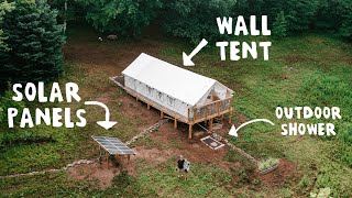 The Ultimate Off Grid Wall Tent Tour [upl. by Selym]