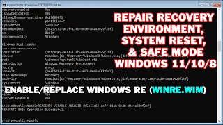 How to Repair Windows Recovery Environment Windows RE Fix ReAgentC Errors Windows 11 amp 10 [upl. by Ashton]