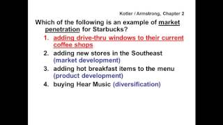 Principles of Marketing  QUESTIONS amp ANSWERS  Kotler  Armstrong Chapter 2 [upl. by Munniks]