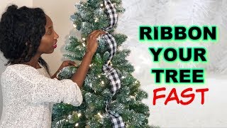 How to Ribbon a Christmas Tree  Easy amp Vertically [upl. by Hultin249]