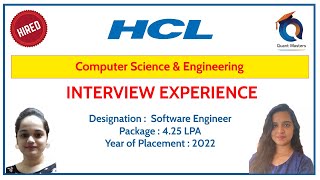 HCL Interview Experience  2022  Designation  Software Engineer [upl. by Anerul79]