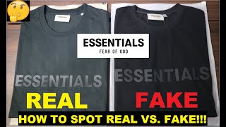 HOW TO SPOT A REAL VS FAKE FOG ESSENTIALS TEE [upl. by Kondon196]