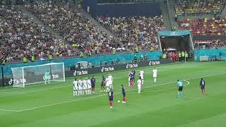 Kylian Mbappes freekick into the wallreboundEuro 2020FranceSwitzerland 3318 Final Bucharest [upl. by Orvas]