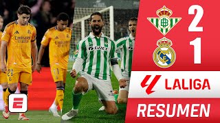 SORPRESA REAL MADRID cayó 21 en el Villamarín ante REAL BETIS El Atlético es el líder  La Liga [upl. by Harias]