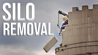 Cement Stave Silo Removal [upl. by Ahsiel]