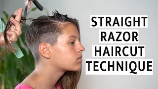 How To Cut Hair Using A Straight Razor  Undercut Technique [upl. by Yhcir]