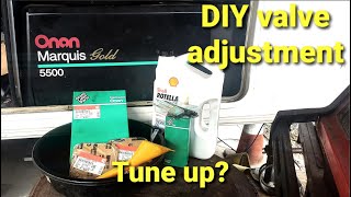 Onan 5500 RV Generator Valve adjustment and tune up [upl. by Ahsimak]