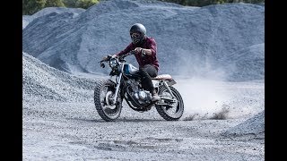 SUZUKI GN250 scrambler build  Purpose Built Moto [upl. by Ardyaf]