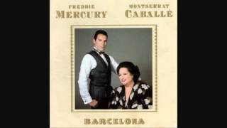 Freddie Mercury and Montserrat Caballe  Barcelona  Barcelona  LYRICS 1988 HQ [upl. by Nnylear509]