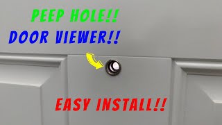 Installing a Front Door Peep Hole Viewer [upl. by Reilamag]