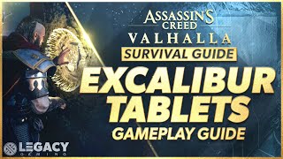 Excalibur Tablets  Gameplay Guide  Legendary Weapon  Assassins Creed Valhalla Survival Guide [upl. by Bigod]