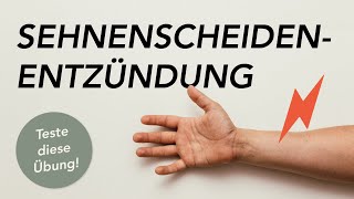 Sehnenscheidenentzündung  Mache diese Übung [upl. by Chappie]